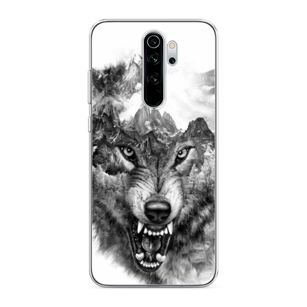 фото Чехол awog "волк в горах" для xiaomi redmi note 8 pro