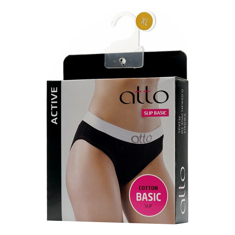 

Трусы женские Atto черные XL, Черный