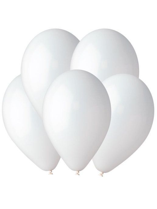 фото Воздушные шарики up&up белые, 30 см - набор 100 шт, натуральный латекс