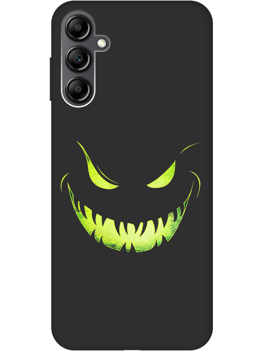 

Силиконовый чехол на Samsung Galaxy A14 с принтом "Зловещая улыбка" матовый черный, Черный;зеленый, 768741472
