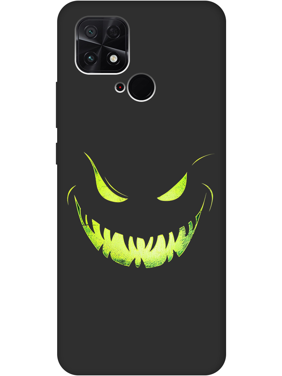 

Силиконовый чехол на Xiaomi Poco C40 с принтом "Зловещая улыбка" матовый черный, Черный;зеленый, 740187972