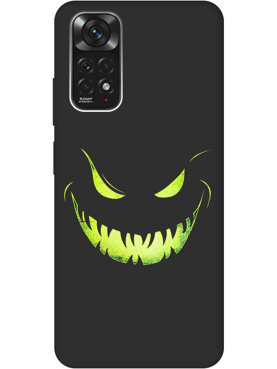 

Силиконовый чехол на Xiaomi Redmi Note 11 / Note 11S с принтом матовый черный 863117, Черный;зеленый, 735250272