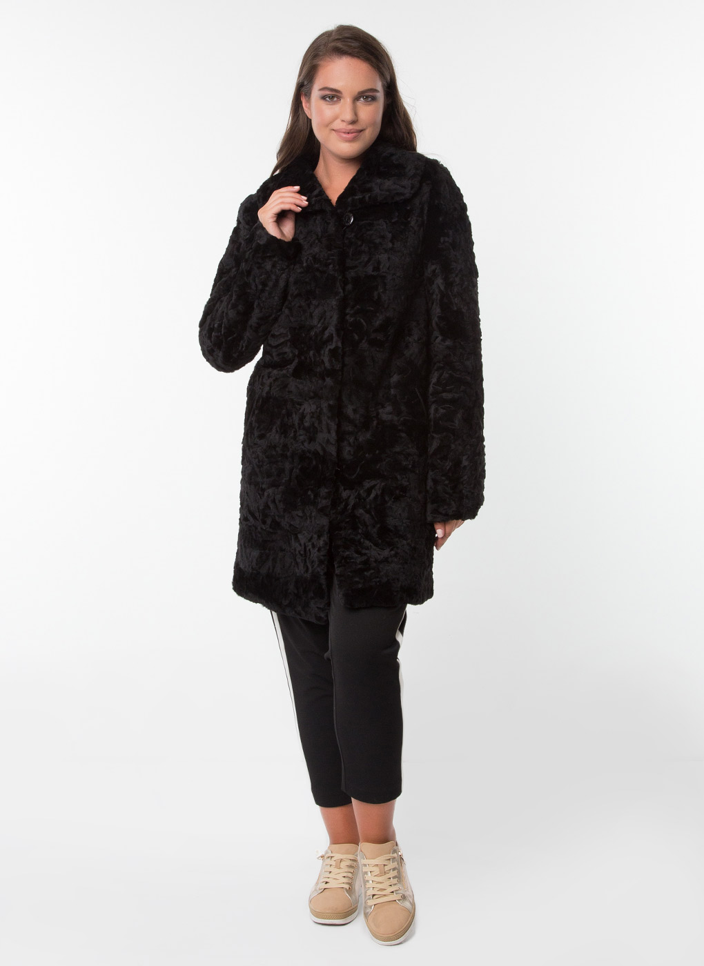 

Шуба женская Dzhanbekoff 154868 черная 46, 154868