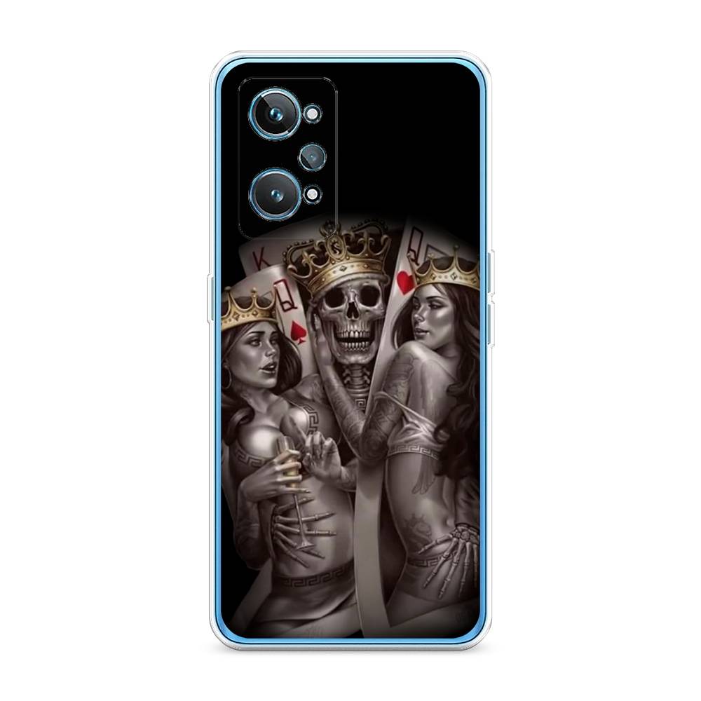 

Чехол на Realme GT 2 "Карты король и королевы", Серый;желтый, 258550-6