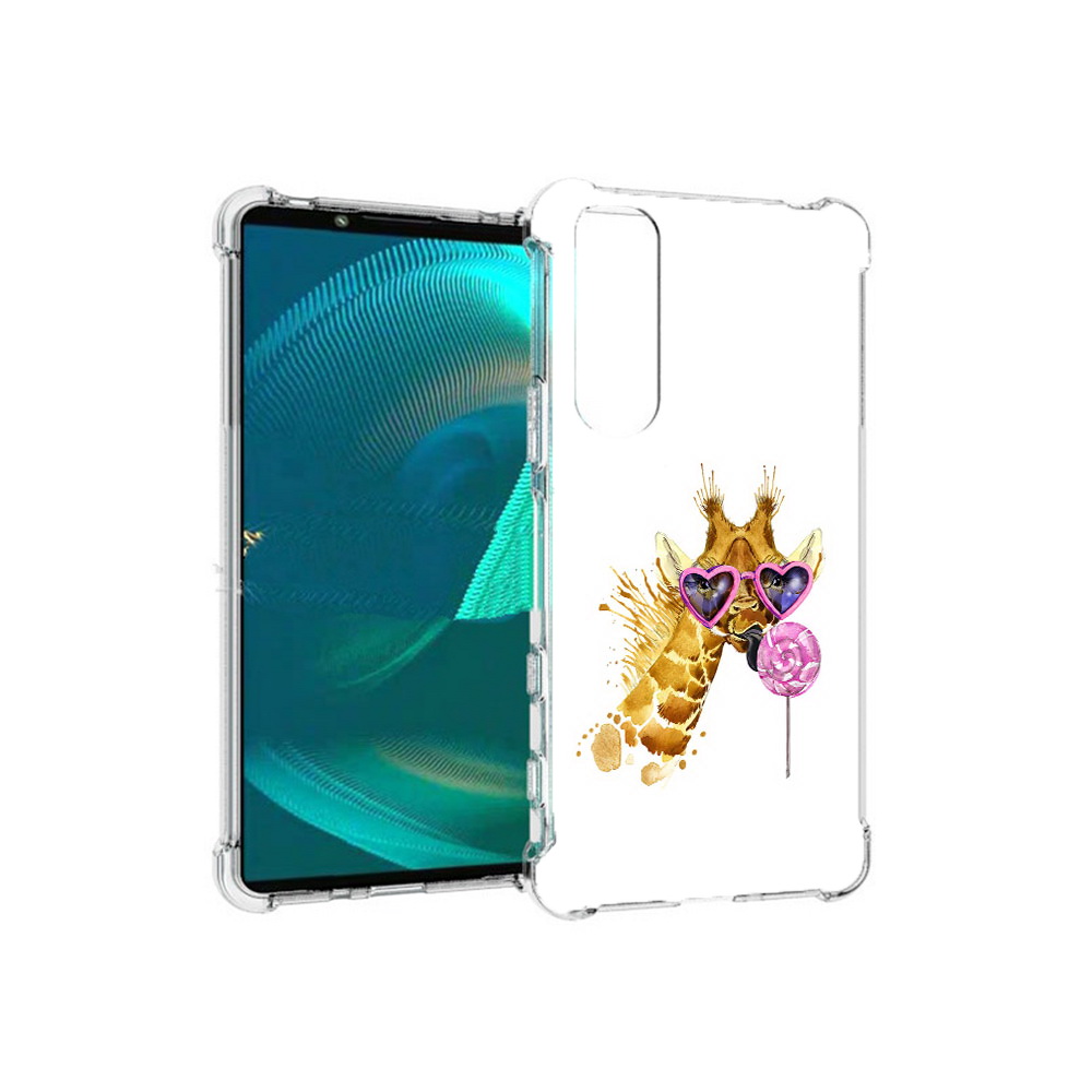 

Чехол MyPads Tocco для Sony Xperia 5 III акварельный жираф (PT172137.231.217), Прозрачный, Tocco