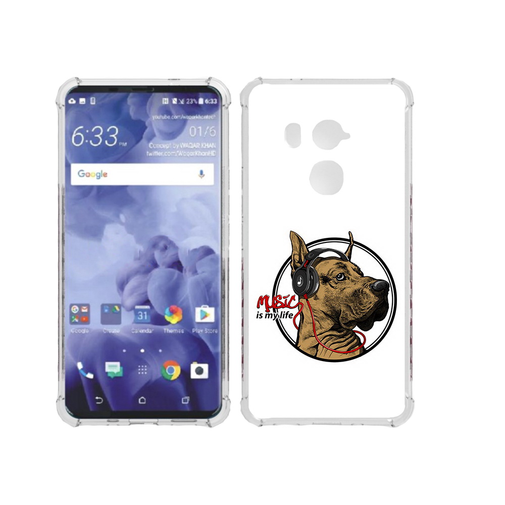 

Чехол MyPads Tocco для HTC U11 Plus музыкальная собака, Прозрачный, Tocco