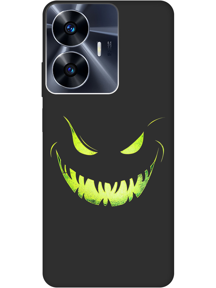 

Силиконовый чехол на Realme C55 с принтом "Зловещая улыбка" матовый черный, Черный;зеленый, 768742772