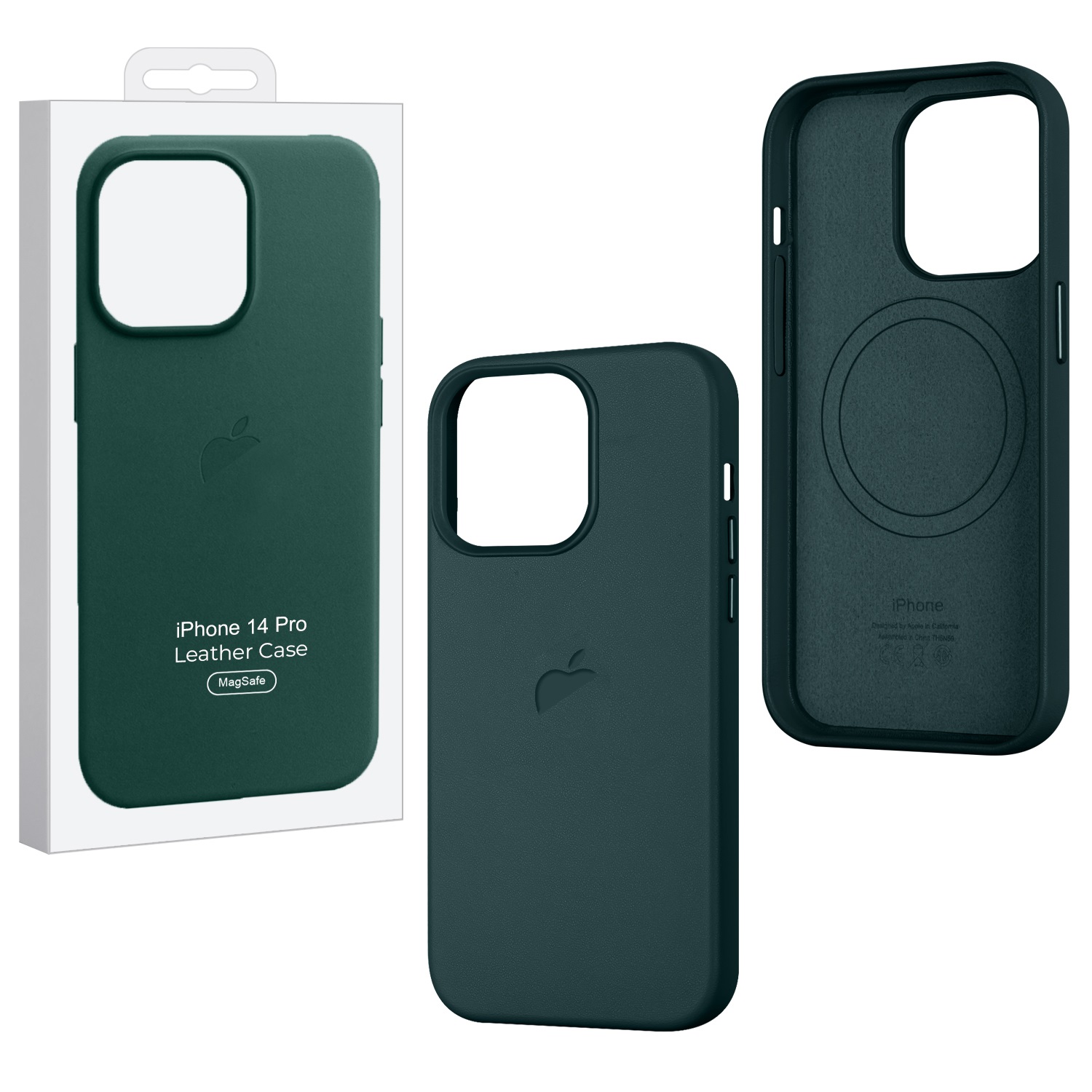 

Чехол iPhone 14 Pro Leather Case Forest Green (MagSafe) c LOGO (IS799374), Зеленый, Чехол iPhone 14 Pro Leather Case Forest Green (MagSafe) c LOGO (IS799374)