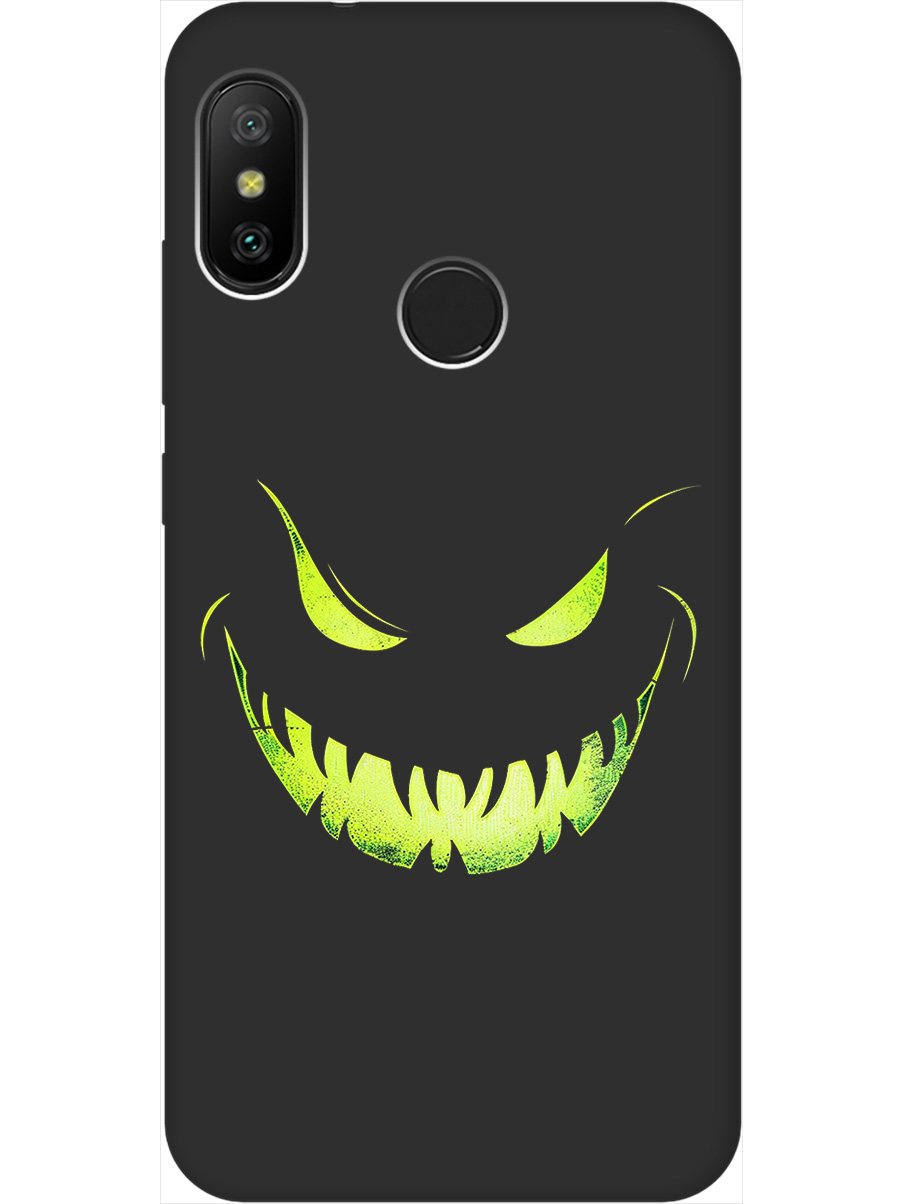 

Силиконовый чехол на Xiaomi Mi A2 Lite / Redmi 6 Pro с принтом матовый черный 863085, Черный;зеленый, 718586972
