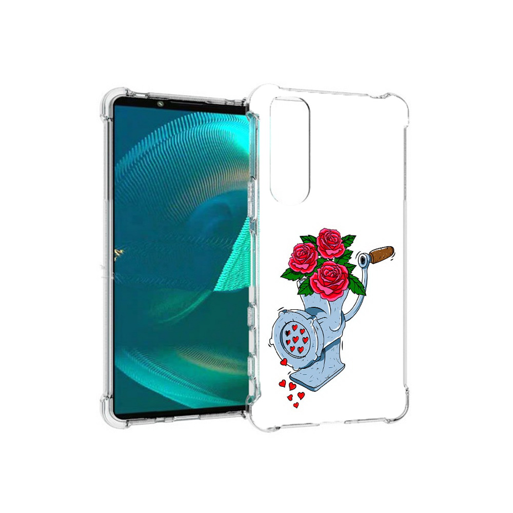 

Чехол MyPads Tocco для Sony Xperia 5 III Цветочные сердца (PT172137.231.199), Прозрачный, Tocco