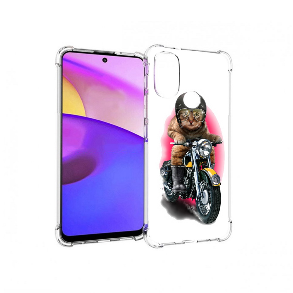 

Чехол MyPads Tocco для Motorola Moto E30 мото-кот (PT227074.357.485), Прозрачный, Tocco