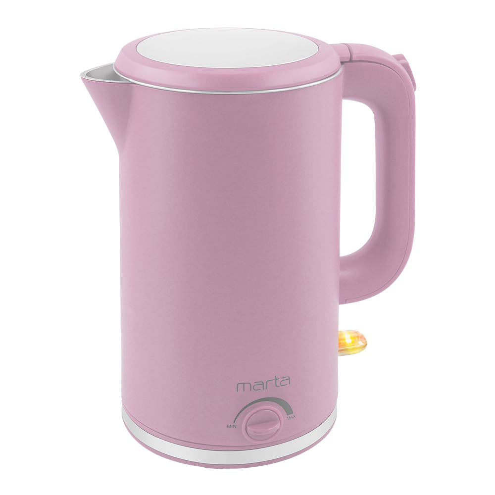 Чайник электрический Marta MT-4557 1.7 л розовый lixada 220мл титановая чашка с двойными стенками для воды кофейная чашка с кружкой