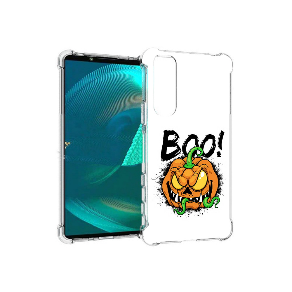 

Чехол MyPads Tocco для Sony Xperia 5 III Хэллоуин бу (PT172137.231.193), Прозрачный, Tocco