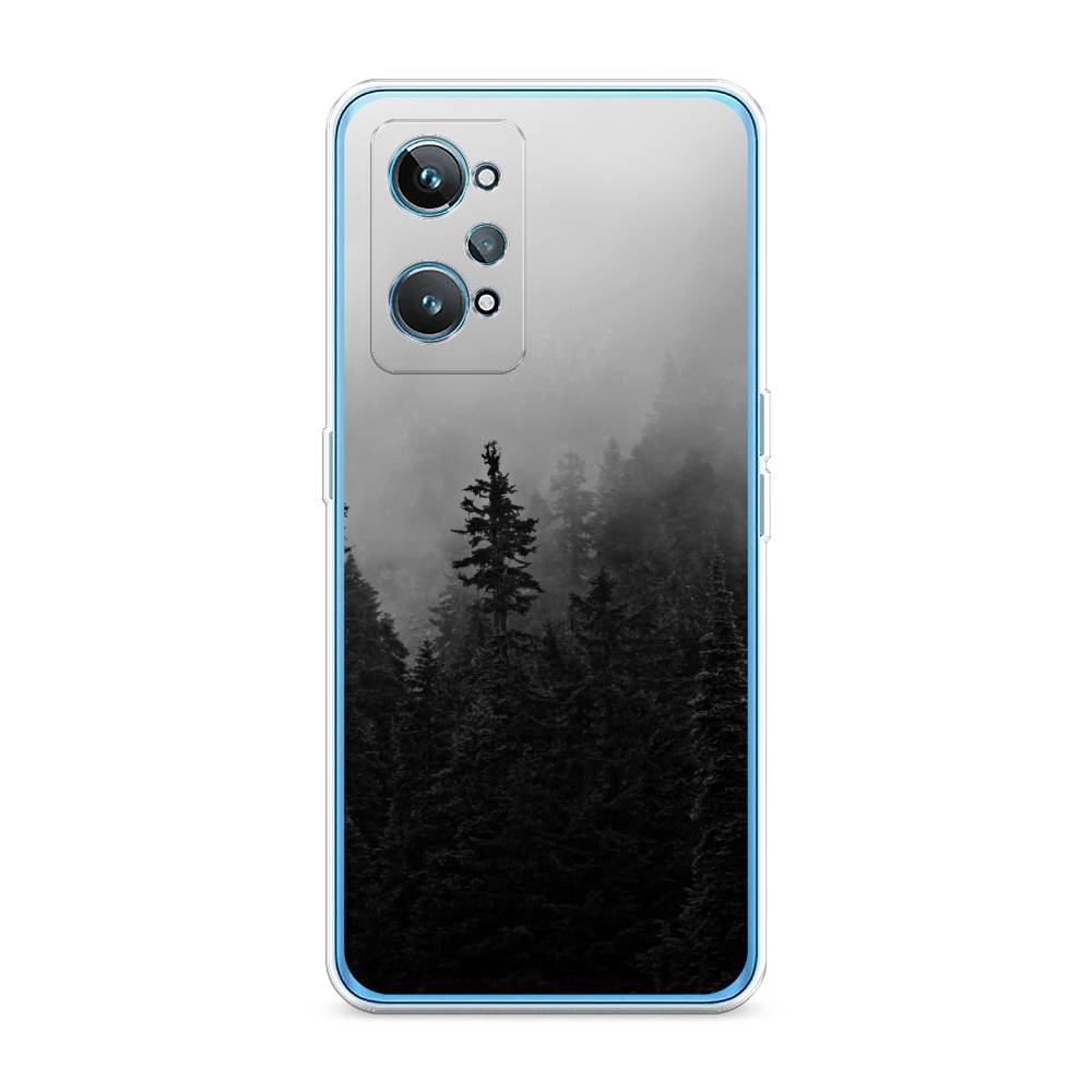 

Чехол на Realme GT 2 "Туманный лес", Серый;черный, 258550-2