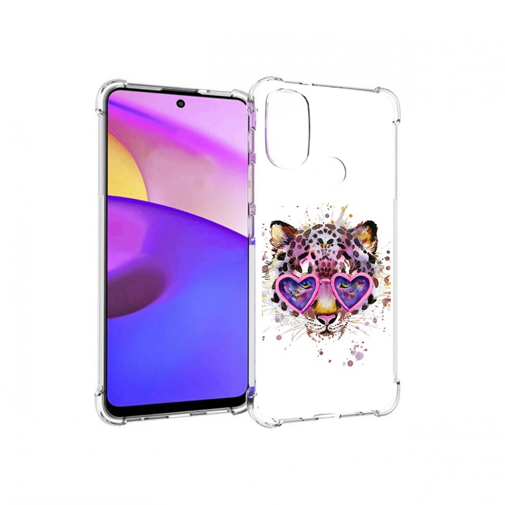 

Чехол MyPads Tocco для Motorola Moto E30 модный леопард (PT227074.357.480), Прозрачный, Tocco