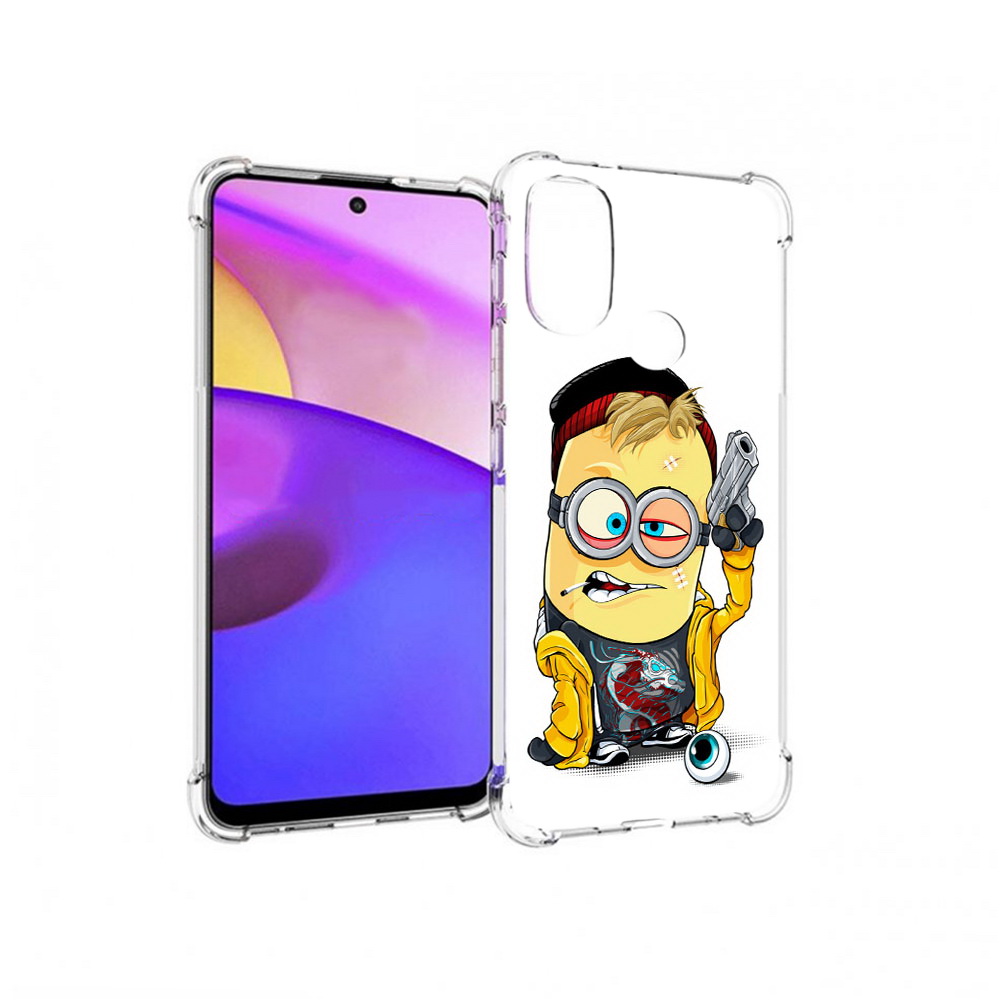 

Чехол MyPads Tocco для Motorola Moto E30 миньон бандит (PT227074.357.475), Прозрачный, Tocco