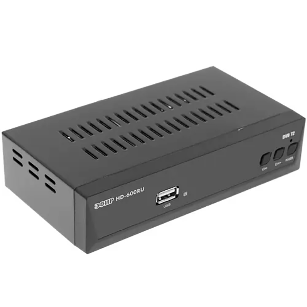 

DVB-T2 приставка ЭФИР HD-600RU 20200 Black, HD-600RU
