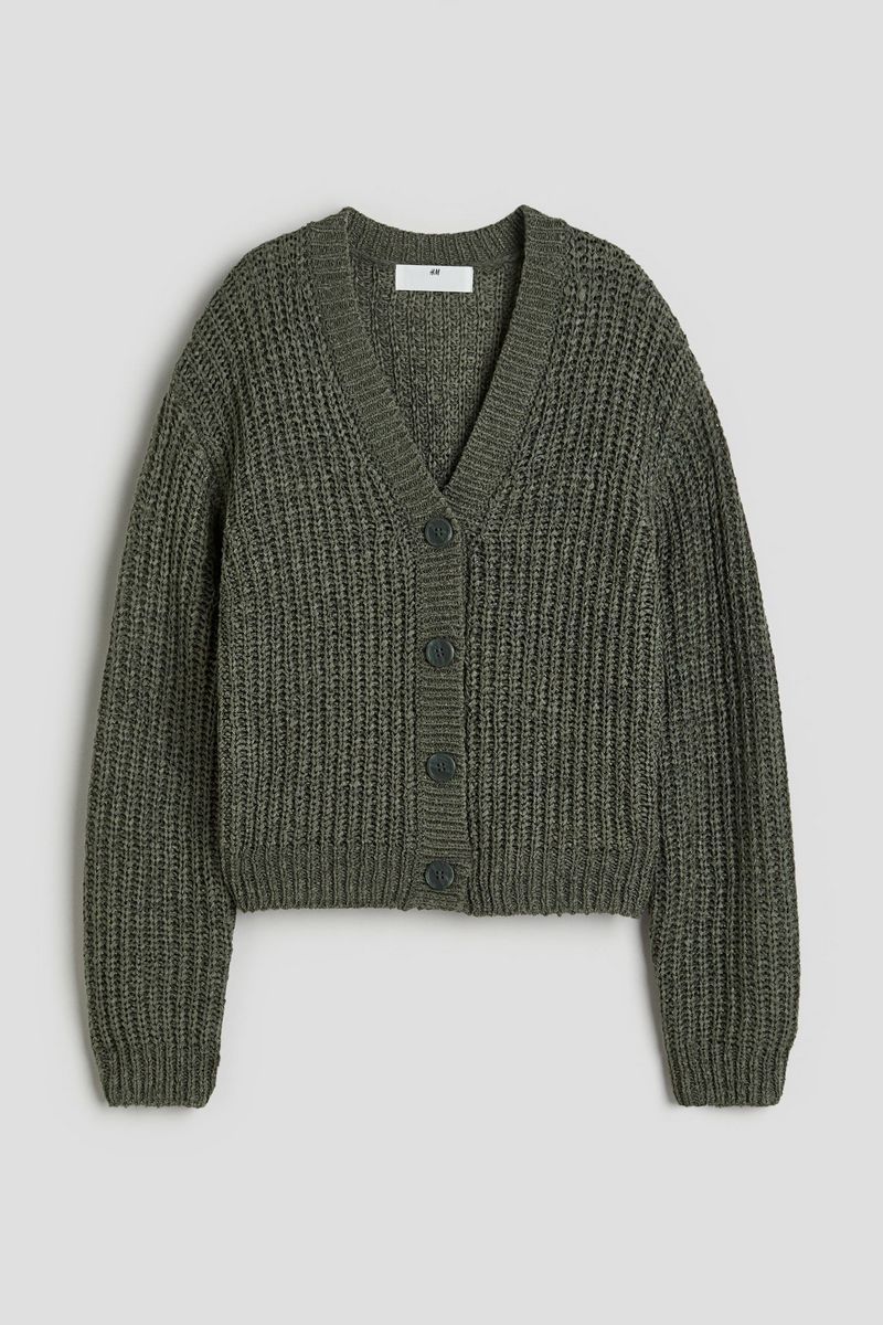 

Кардиган детский H&M 1222178, хаки, 158, Зеленый, 1222178
