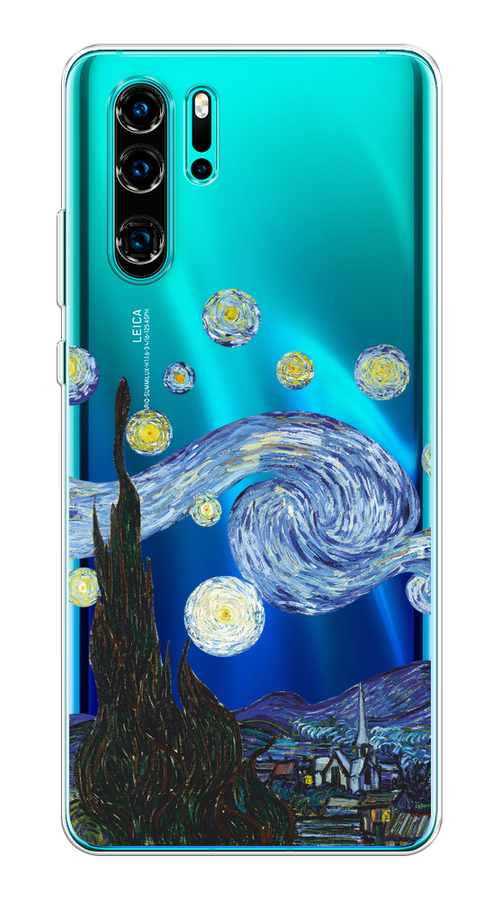 

Чехол на Huawei P30 Pro "Ночь Ван Гога", Голубой;синий;черный, 67650-1