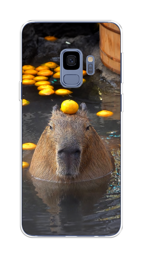 

Чехол на Samsung Galaxy S9 "Капибара отдыхает", Коричневый;оранжевый;серый, 25750-1