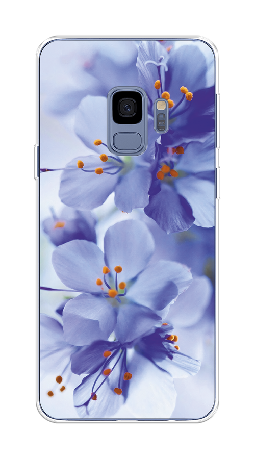

Чехол на Samsung Galaxy S9 "Фиолетовые цветки", Фиолетовый;синий, 25750-1