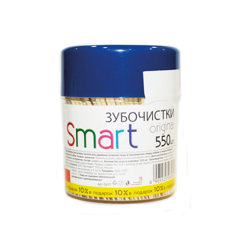 

Зубочистки деревянные Clear Line Smart Original 500 шт