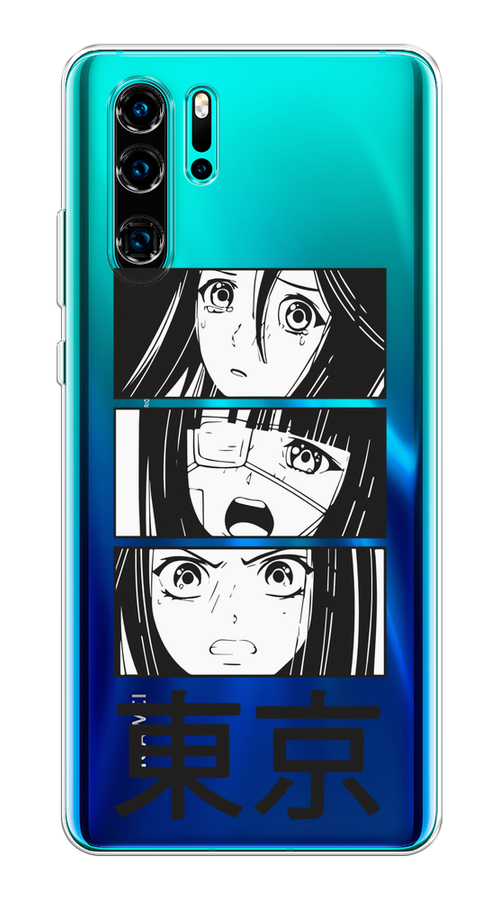 

Чехол на Huawei P30 Pro "Tokyo girls", Белый;черный;прозрачный, 67650-1