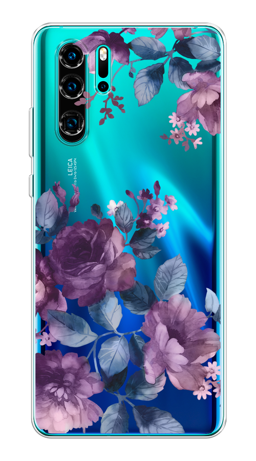 

Чехол на Huawei P30 Pro "Purple Blossoms", Синий;фиолетовый, 67650-1