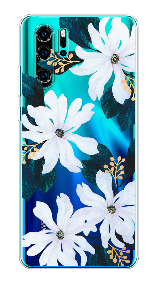 

Чехол на Huawei P30 Pro "Delilah Flower", Зеленый;белый, 67650-1