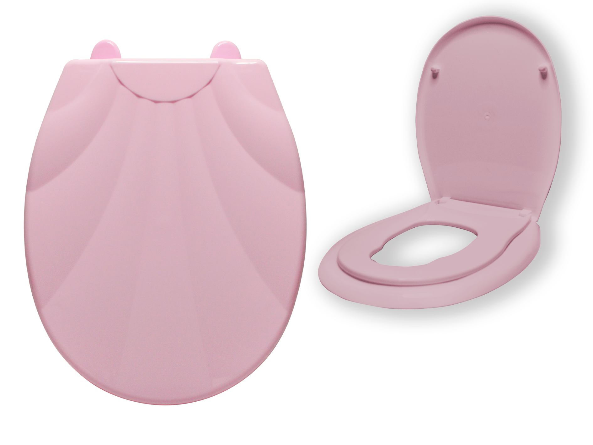 Сиденье для унитаза ATLANFA с детским вкладышем LUX Ракушка, розовый горшок детский little king съемная чаша пастельно розовый