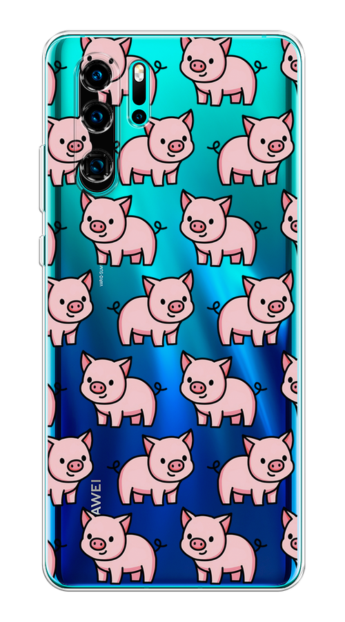 

Чехол на Huawei P30 Pro "Веселые поросята", Розовый;черный;прозрачный, 67650-1