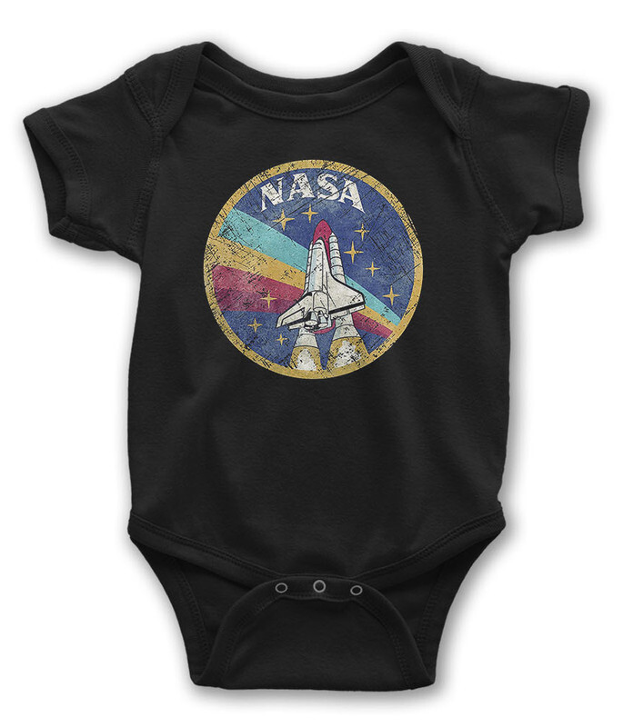 Боди детское WILD CHILD Ракета Наса / NASA, цв.черный р.80