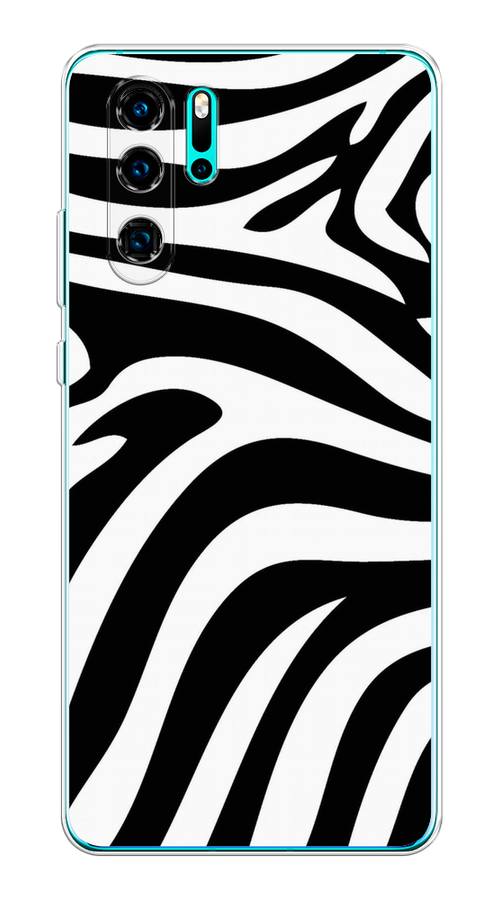 

Чехол на Huawei P30 Pro "Полоски зебры", Черный;белый;бежевый, 67650-1
