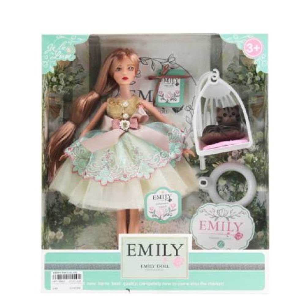 Кукла ABtoys Emily Мятная серия с подвесными качелями и аксессуарами 30см WJ-12661