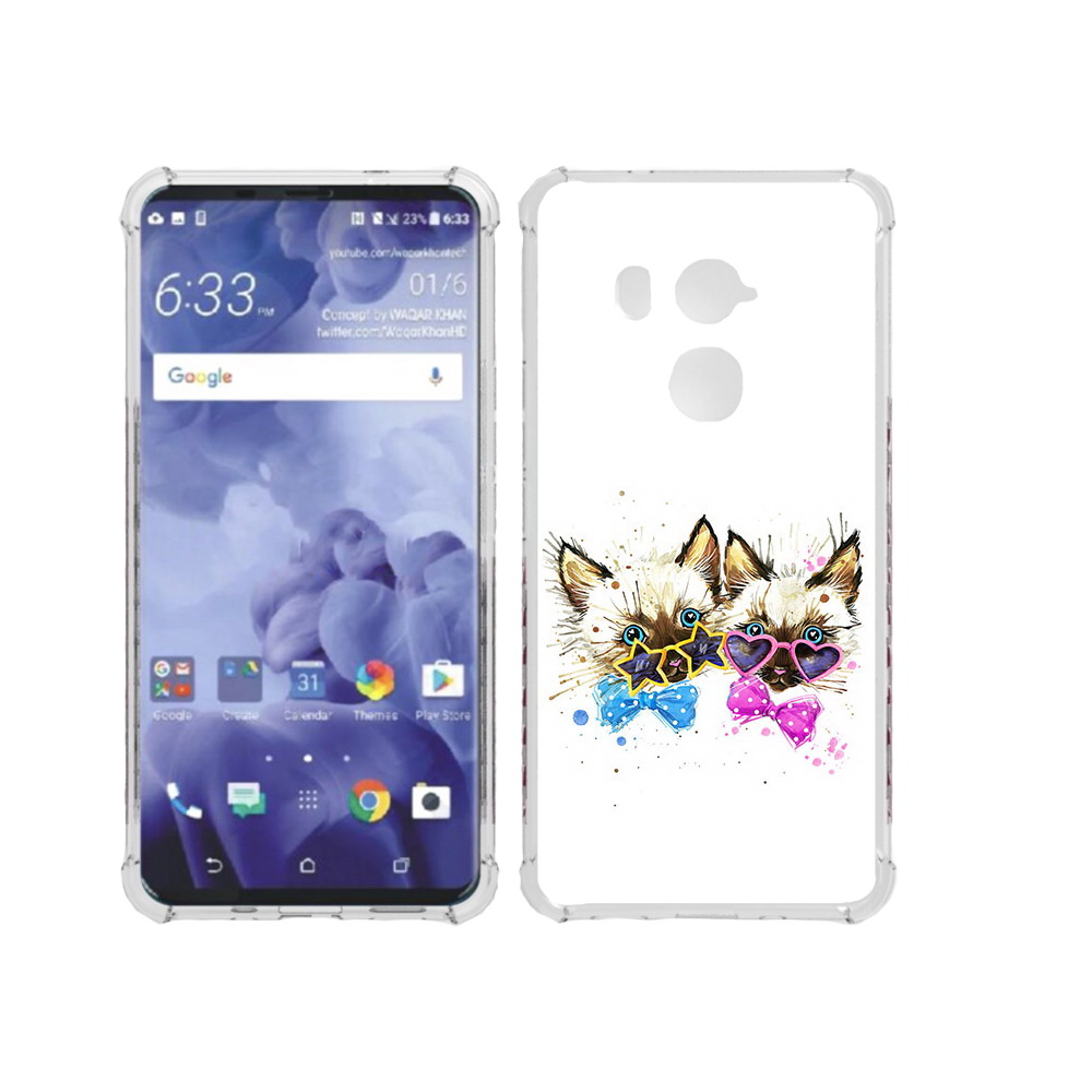 

Чехол MyPads Tocco для HTC U11 Plus милые котята, Прозрачный, Tocco