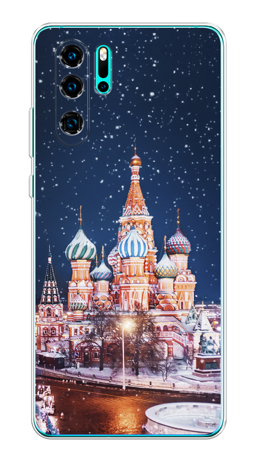 

Чехол на Huawei P30 Pro "Москва 1", Коричневый;синий;белый, 67650-1