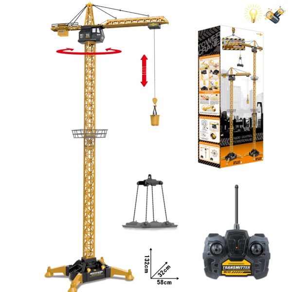 Подъёмный Кран S+S Toys башенный Строительный, дистанционное управление, высота 1,3