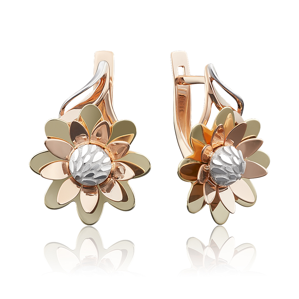 

Серьги из белого, красного золота без вставки PLATINA jewelry 02-3920-00-000-1140-65, 02-3920-00-000-1140-65