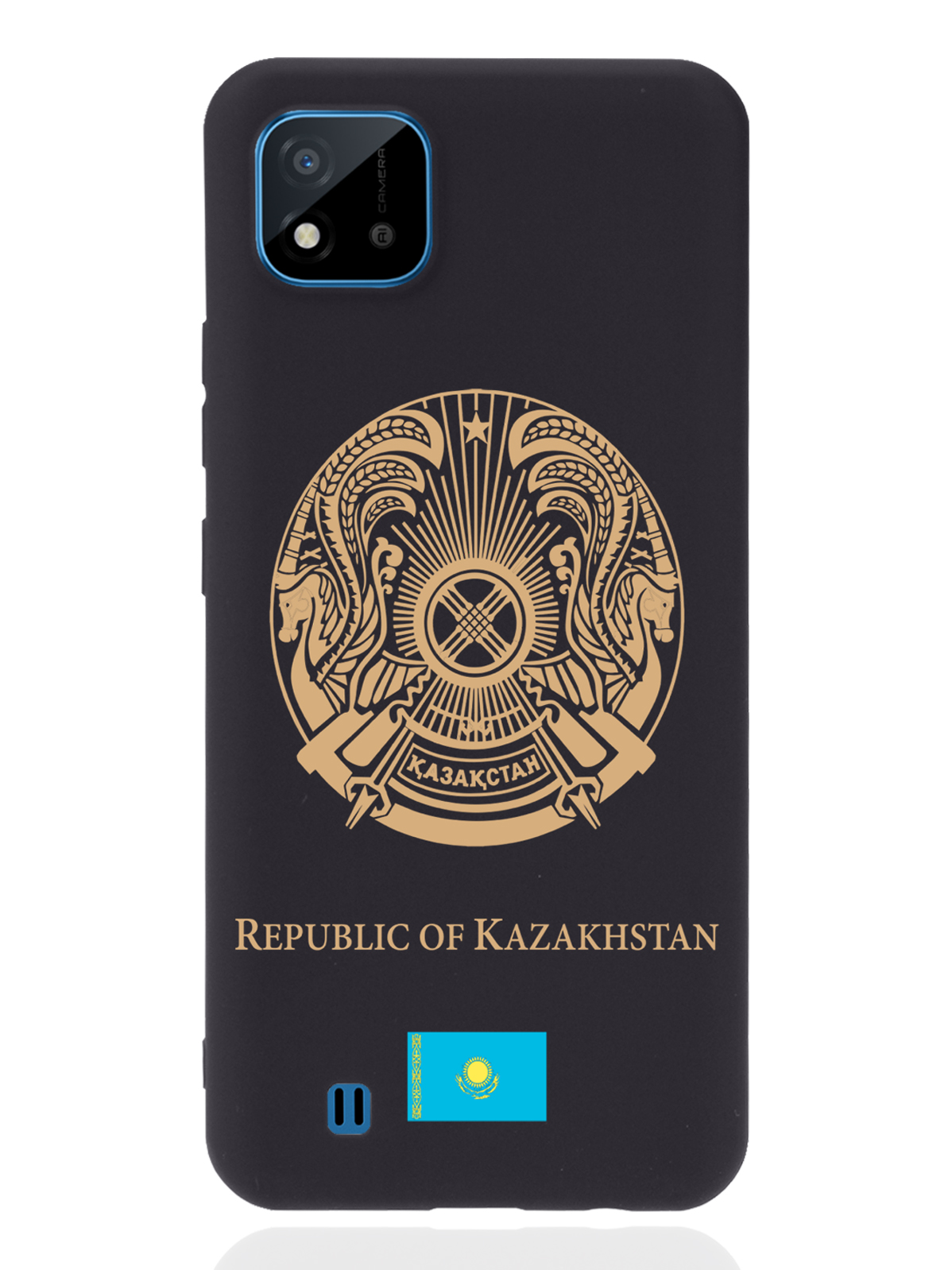 

Чехол SignumCase для realme C11 (2021) Золотой Герб Казахстана черный, Золотистый;черный