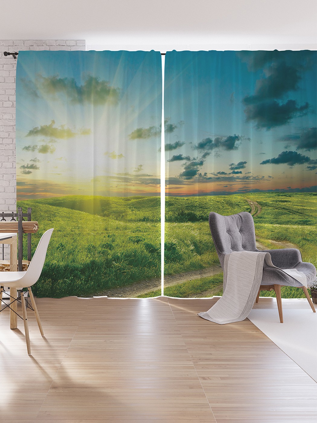 

Шторы под лён JoyArty "Секретная дорога", серия Oxford DeLux, 340х265 см, Секретная дорога