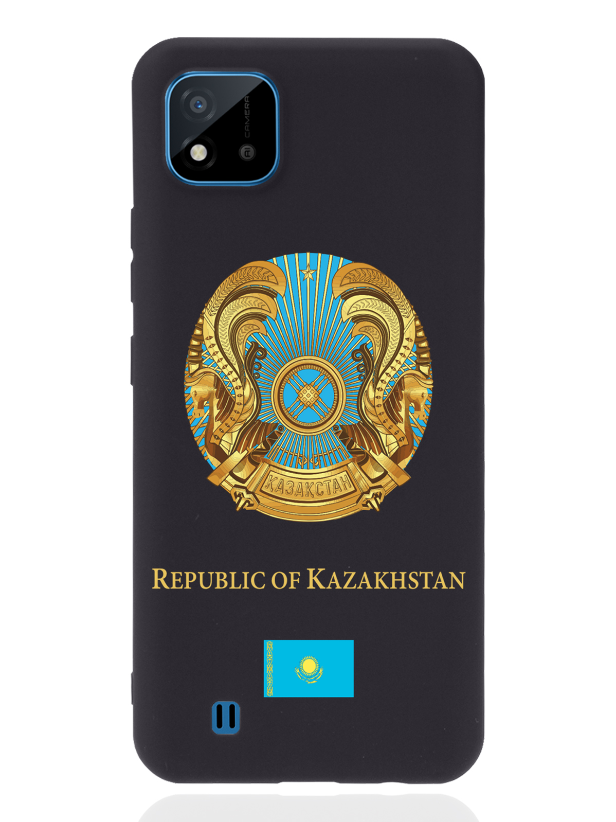 

Чехол SignumCase для realme C11 (2021) Герб Казахстана черный, Разноцветный