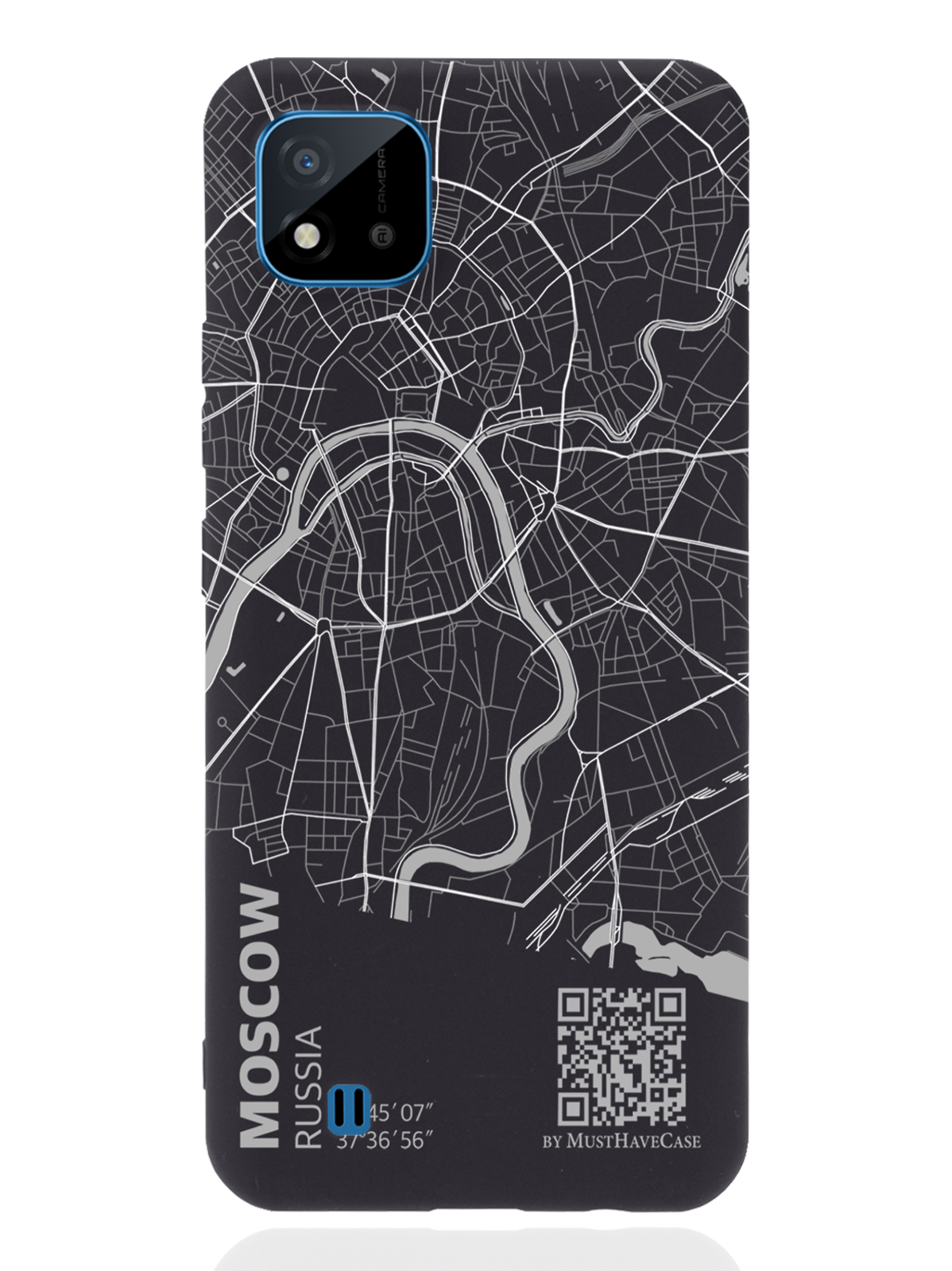 

Чехол MustHaveCase для realme C11 (2021) Карта Москвы черный, Серый;черный