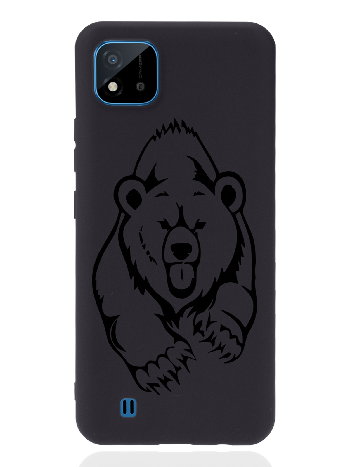 

Чехол MustHaveCase для realme C11 (2021) Медведь черный