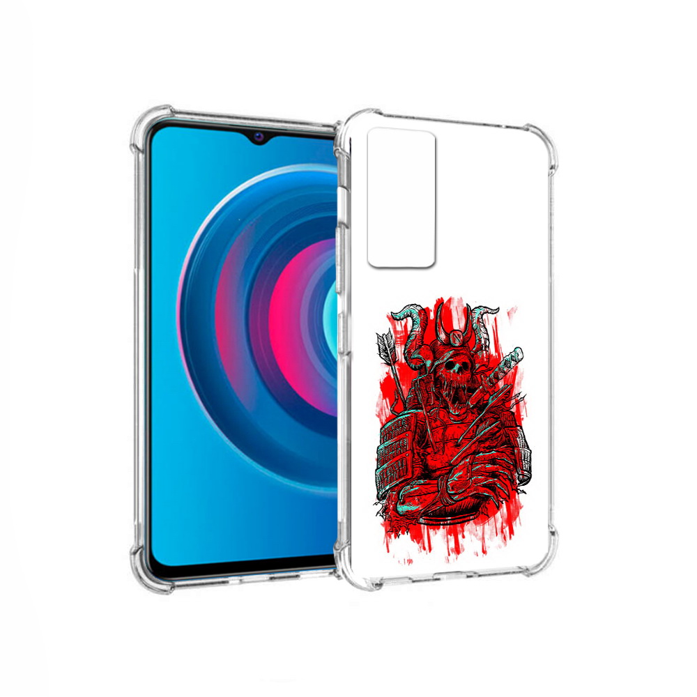 

Чехол MyPads Tocco для Vivo Y74s красный скелет воин (PT224892.430.413), Прозрачный, Tocco