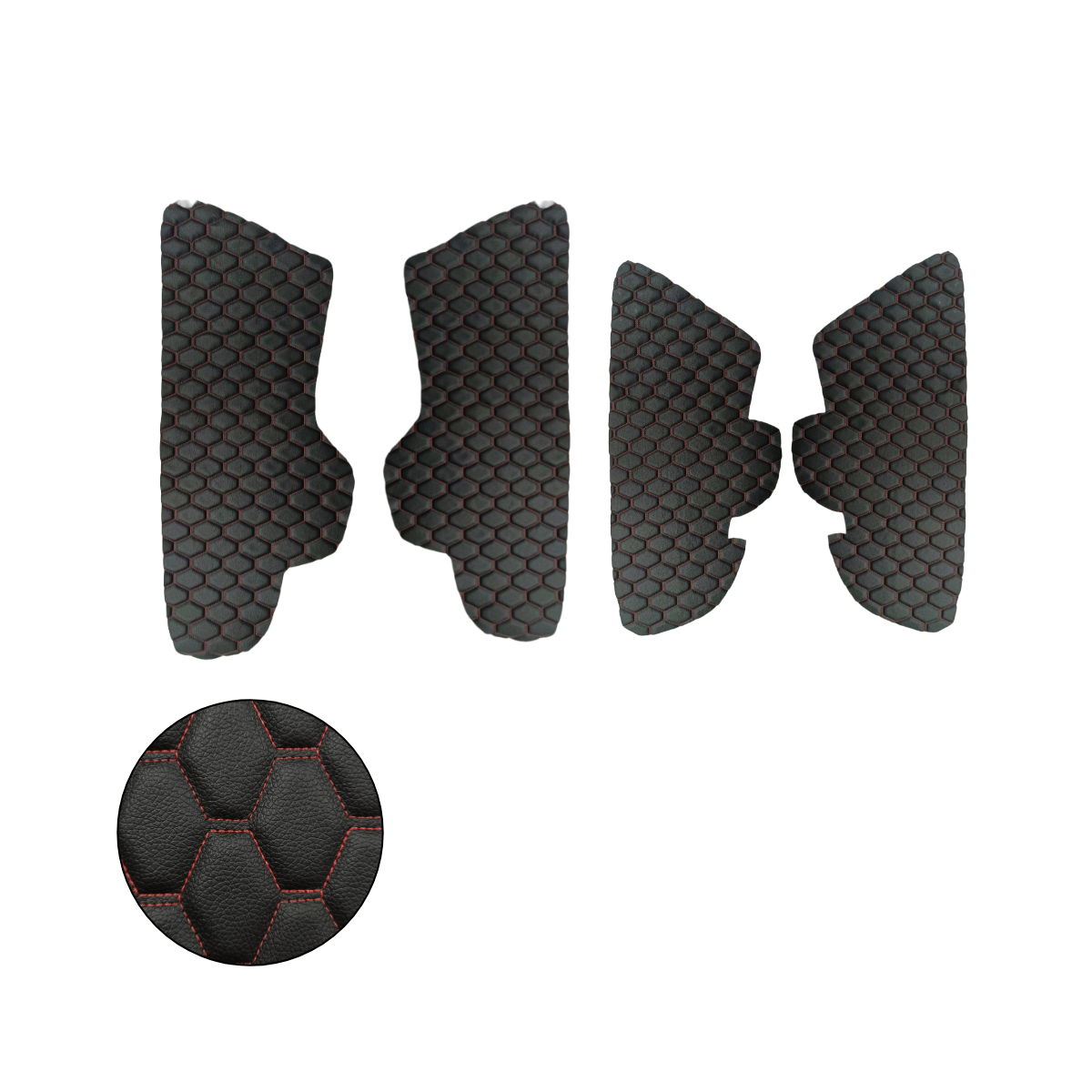 

Вставки в дверные карты Mertsavto на Nissan Almera G15, черный с красной строчкой "соты", Вставки в дверные карты на Nissan Almera G15,черный с красной строчкой "соты"