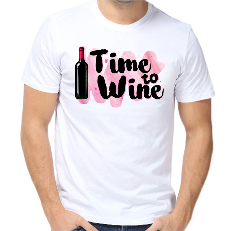 

Футболка мужская белая 64 р-р time to wine, Белый, fm_time_to_wine