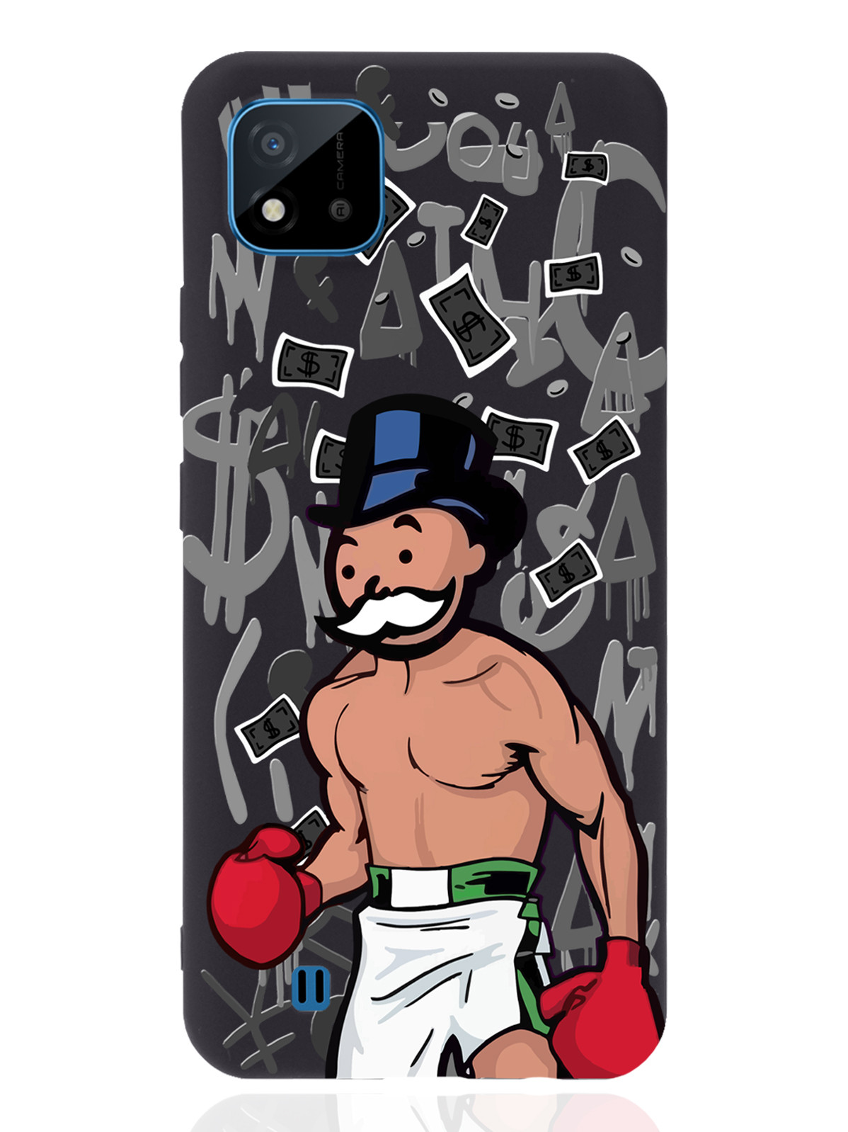 фото Чехол musthavecase для realme c11 (2021) monopoly boxing монополия боксер черный