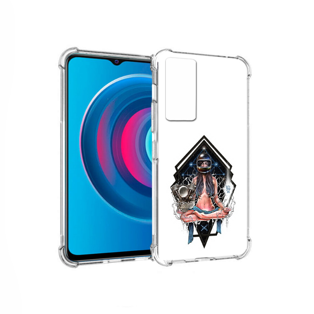 Чехол MyPads Tocco для Vivo Y74s красивая девушка в шлеме (PT224892.430.406)