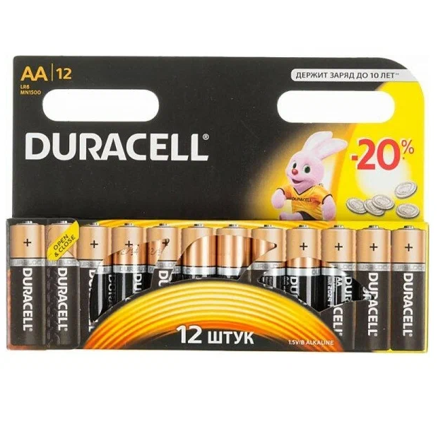

AA Батарейка DURACELL Basic LR6-12BL MN1500, 12 шт.