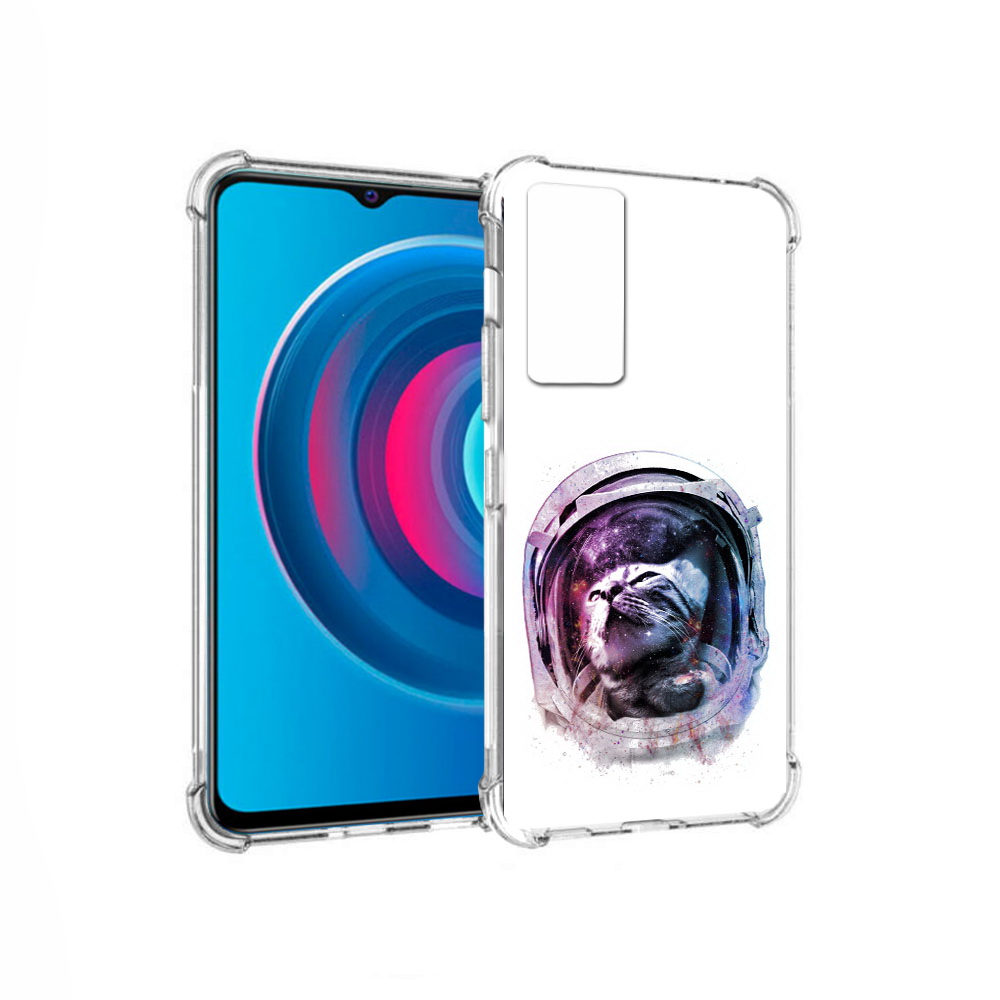 

Чехол MyPads Tocco для Vivo Y74s кот в шлеме (PT224892.430.396), Прозрачный, Tocco